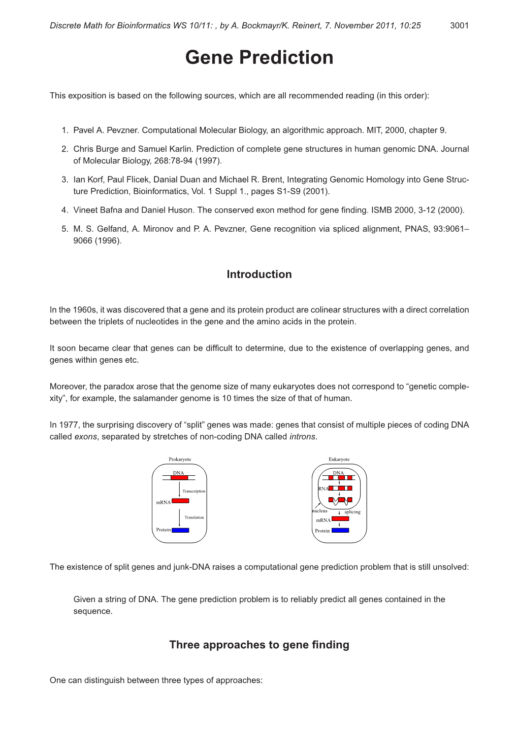 Gene Prediction