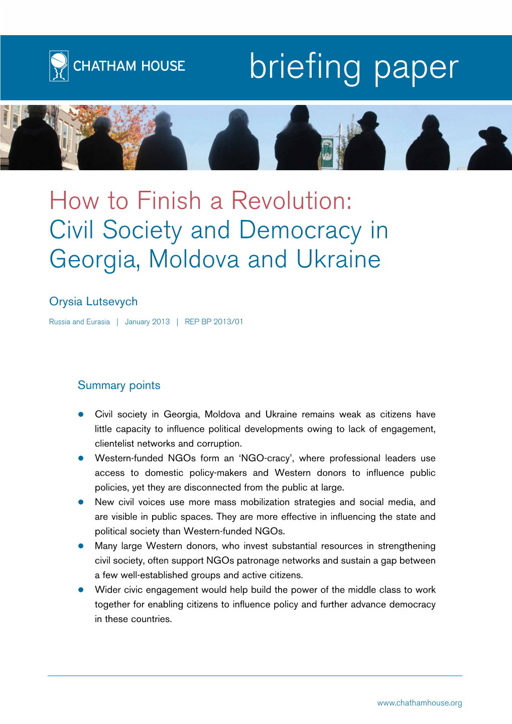 Civil Society and Democracy in Georgia, Moldova and Ukraine Page 2