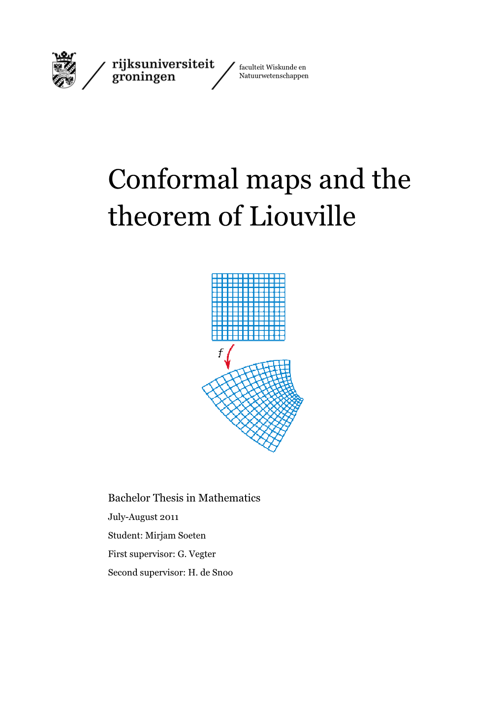 Conformal Maps and the Theorem of Liouville