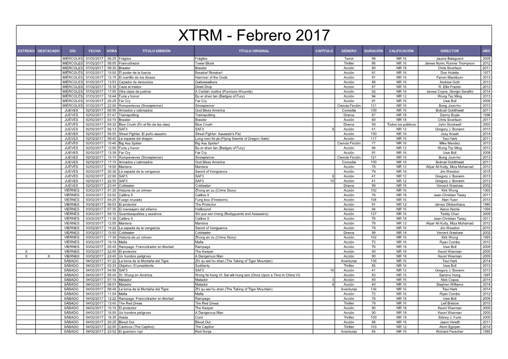XTRM - Febrero 2017