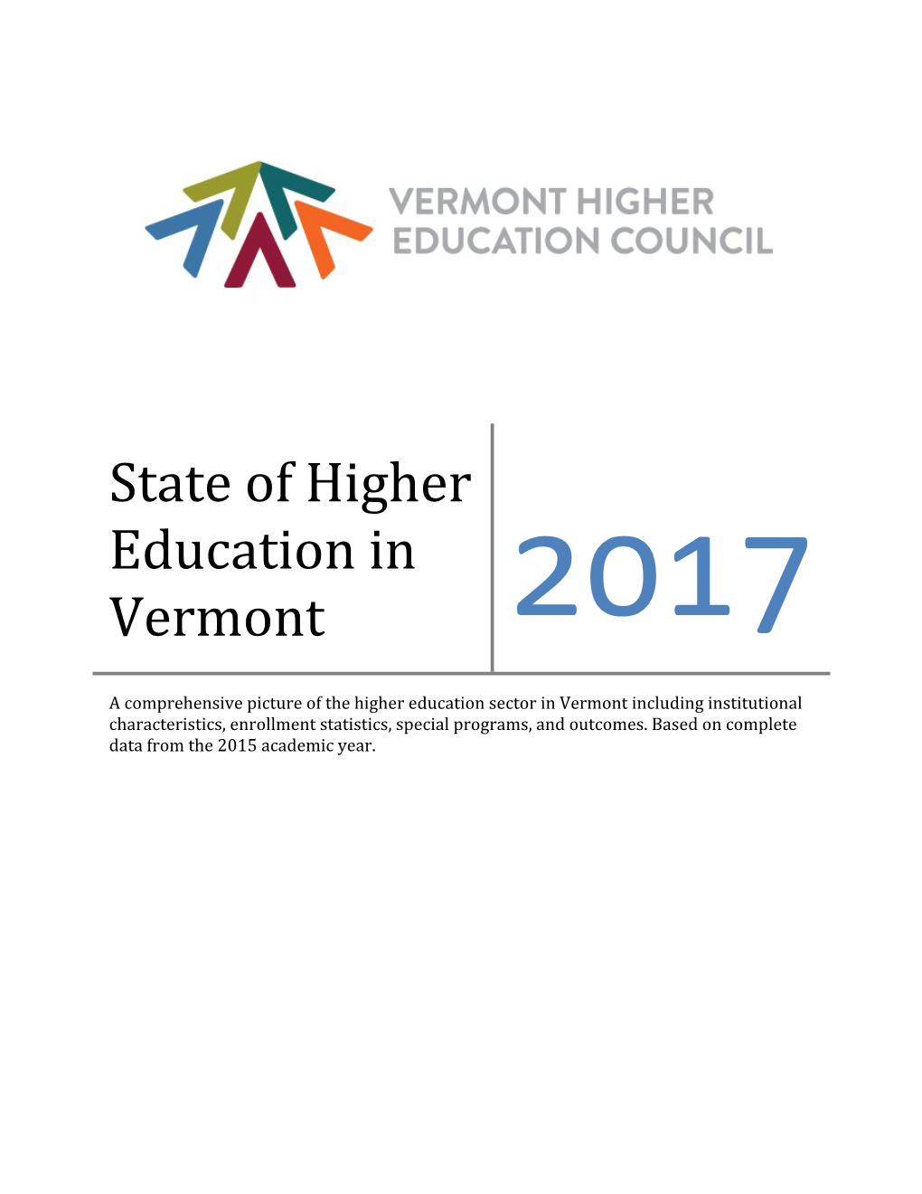 2017 State of Higher Education in Vermont