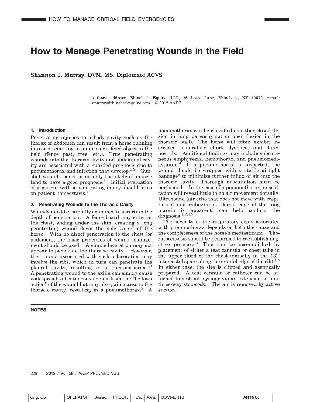 How to Manage Penetrating Wounds in the Field