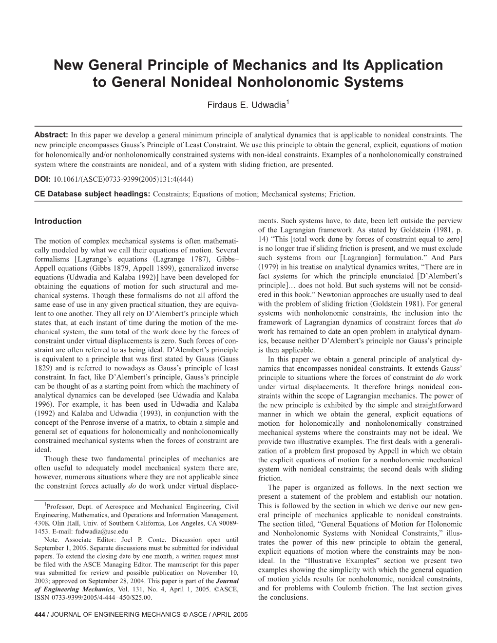 New General Principle of Mechanics and Its Application to General Nonideal Nonholonomic Systems