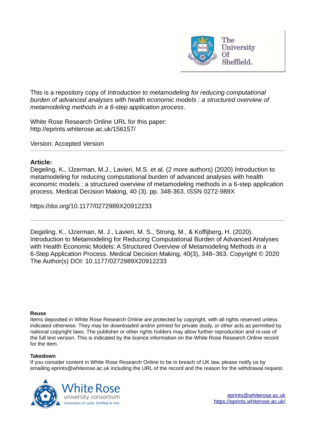 Introduction to Metamodeling for Reducing Computational Burden Of