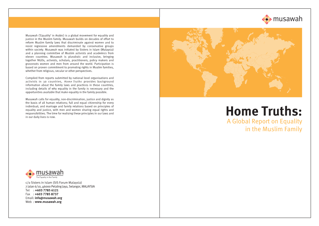 Home Truths: a Global Report on Equality in the Muslim Family