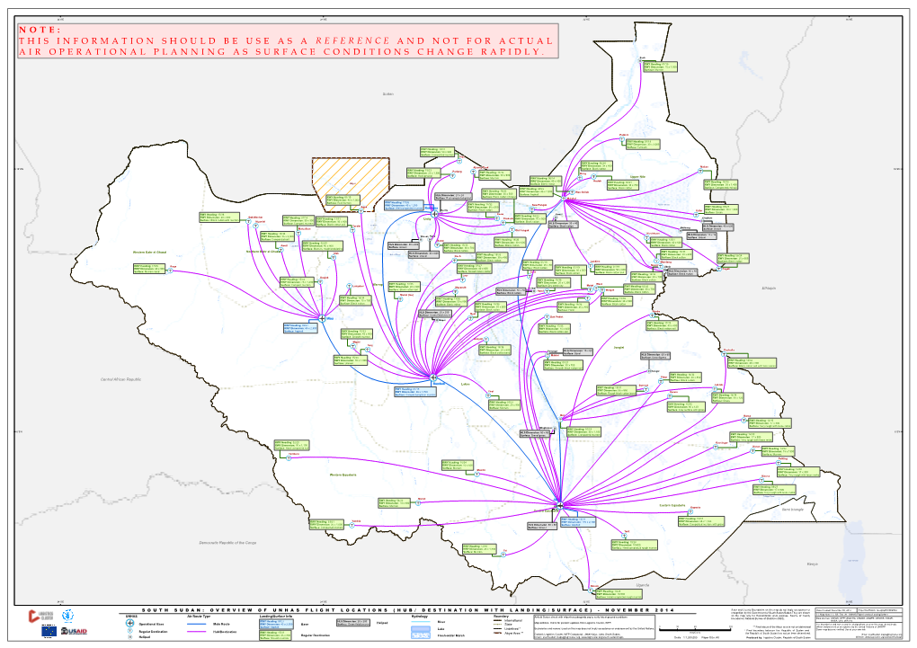 Note: This Information Should Be Use As a Reference and Not for Actual Air Operational Planning As Surface Conditions Change