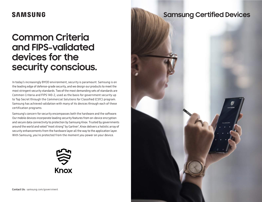 Common Criteria and FIPS-Validated Devices for the Security Conscious