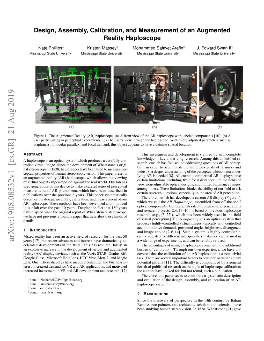 Design, Assembly, Calibration, and Measurement of an Augmented Reality Haploscope