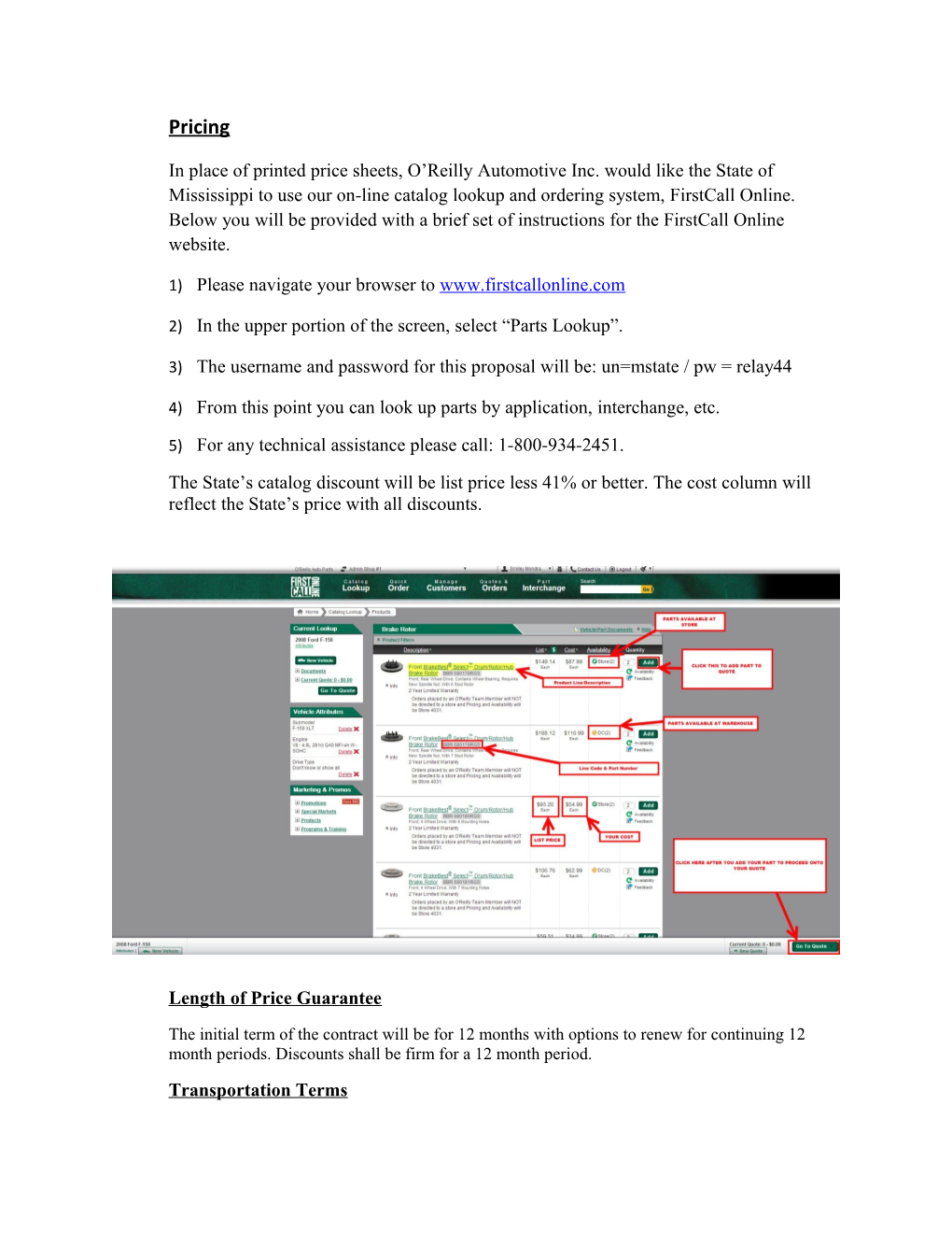 2) in the Upper Portion of the Screen, Select Parts Lookup