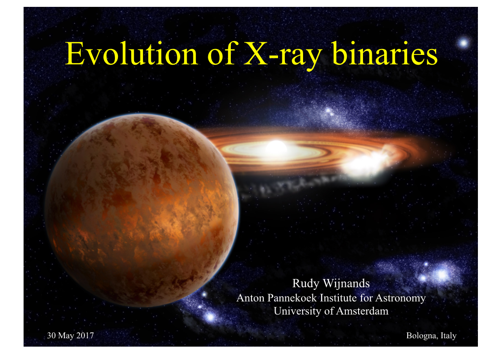 Lecture 3 Evolution of X-Ray Binaries.Pptx