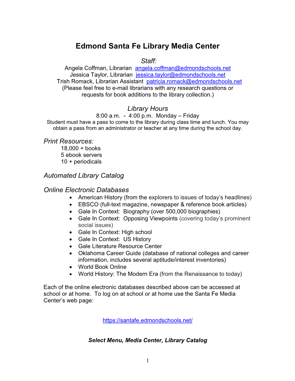 Edmond Santa Fe Library Media Center