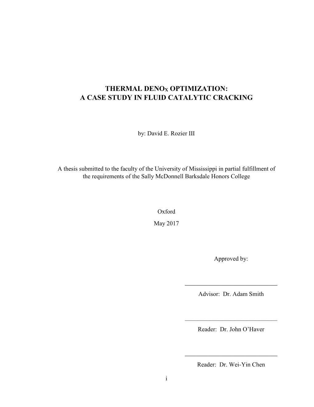 A Case Study in Fluid Catalytic Cracking