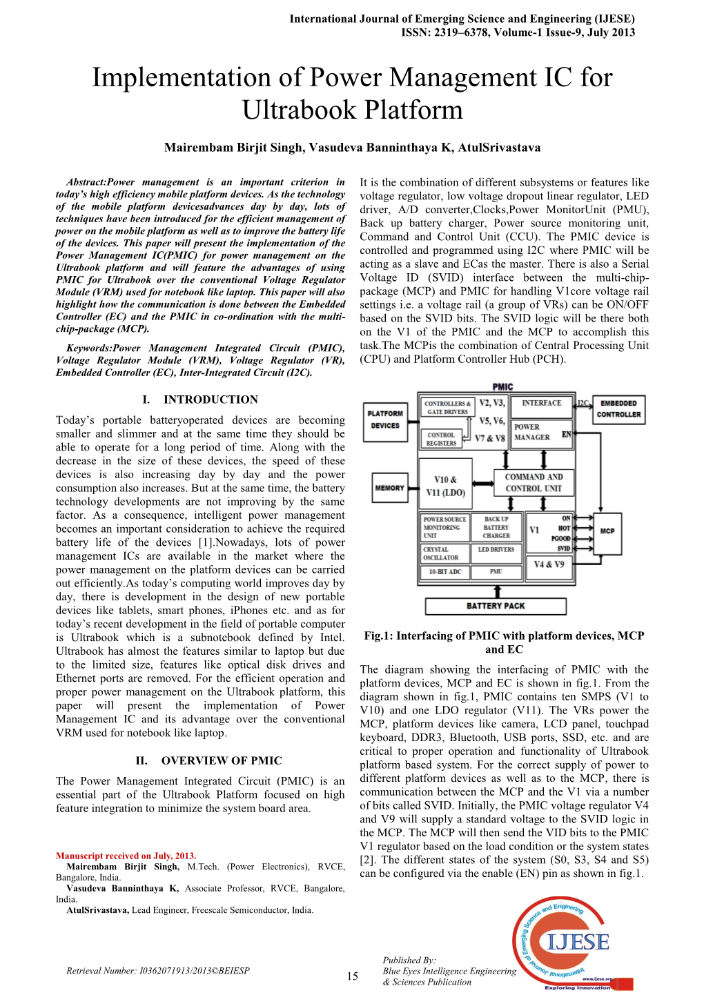 Implementation of Power Management IC for Ultrabook Platform