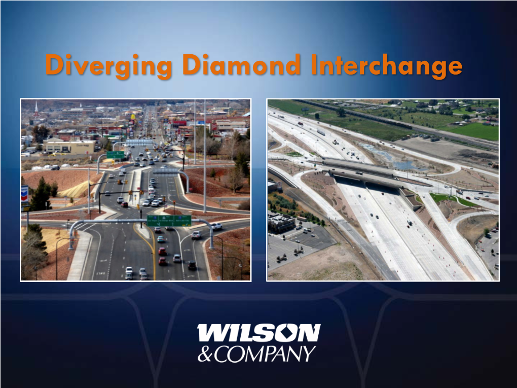 Diverging Diamond Interchange Agenda