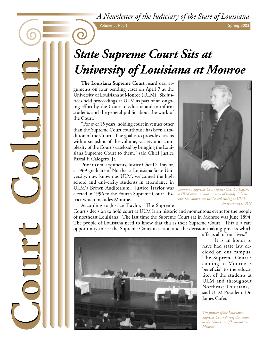 State Supreme Court Sits at University of Louisiana at Monroe