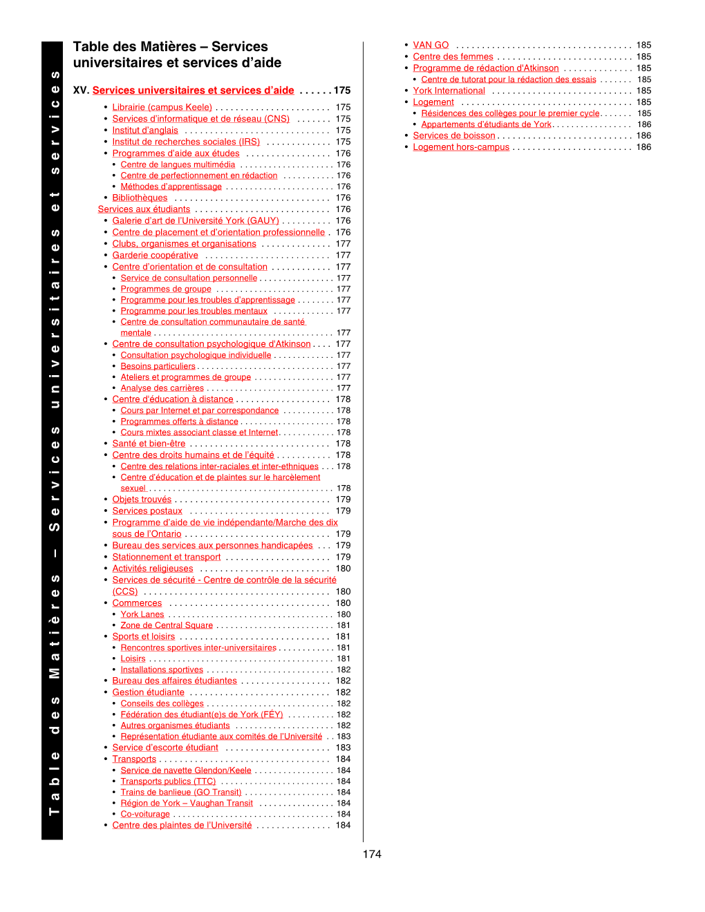 Services Universitaires Et Services XV