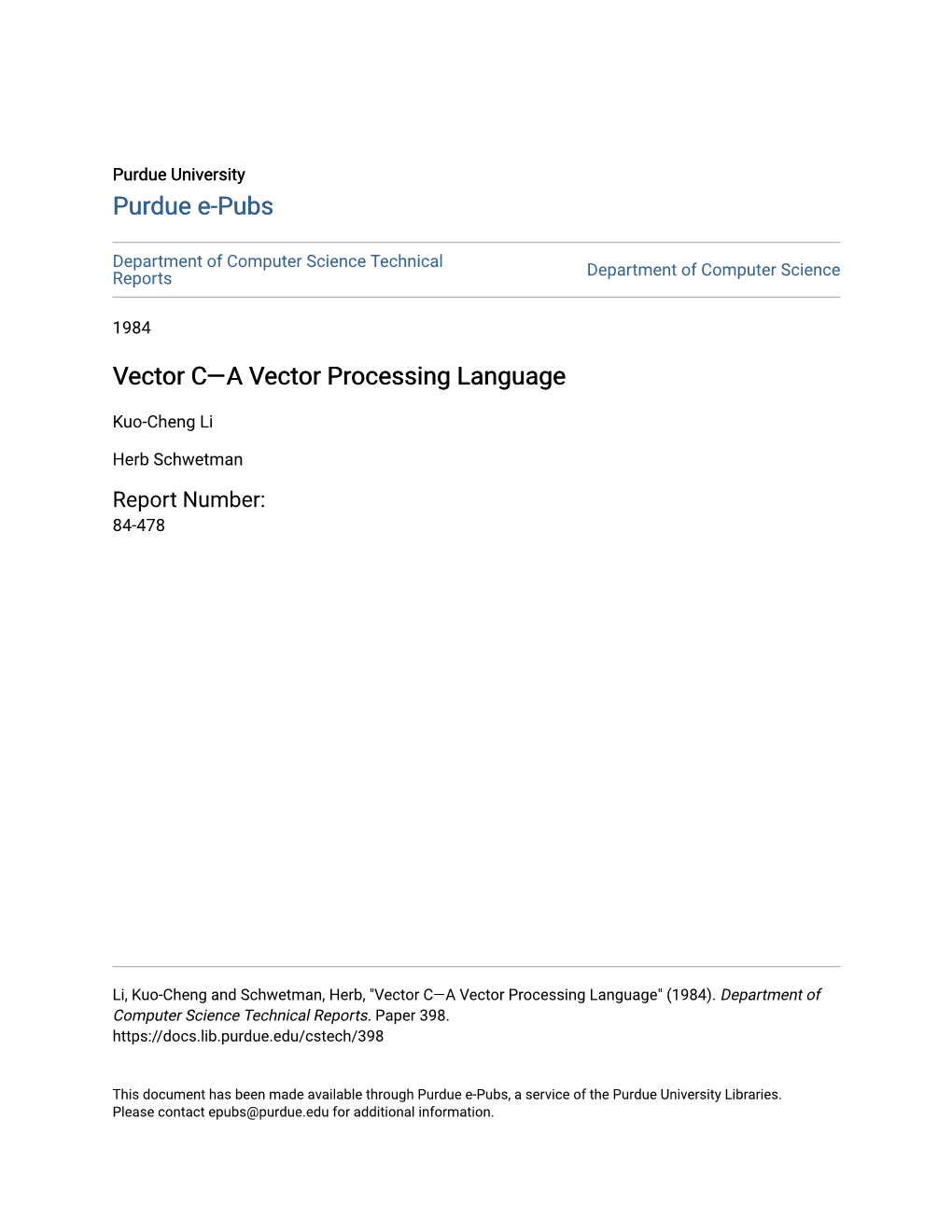 Vector Câ•Fla Vector Processing Language