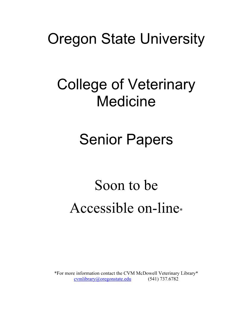 CVM Senior Papers (PDF)