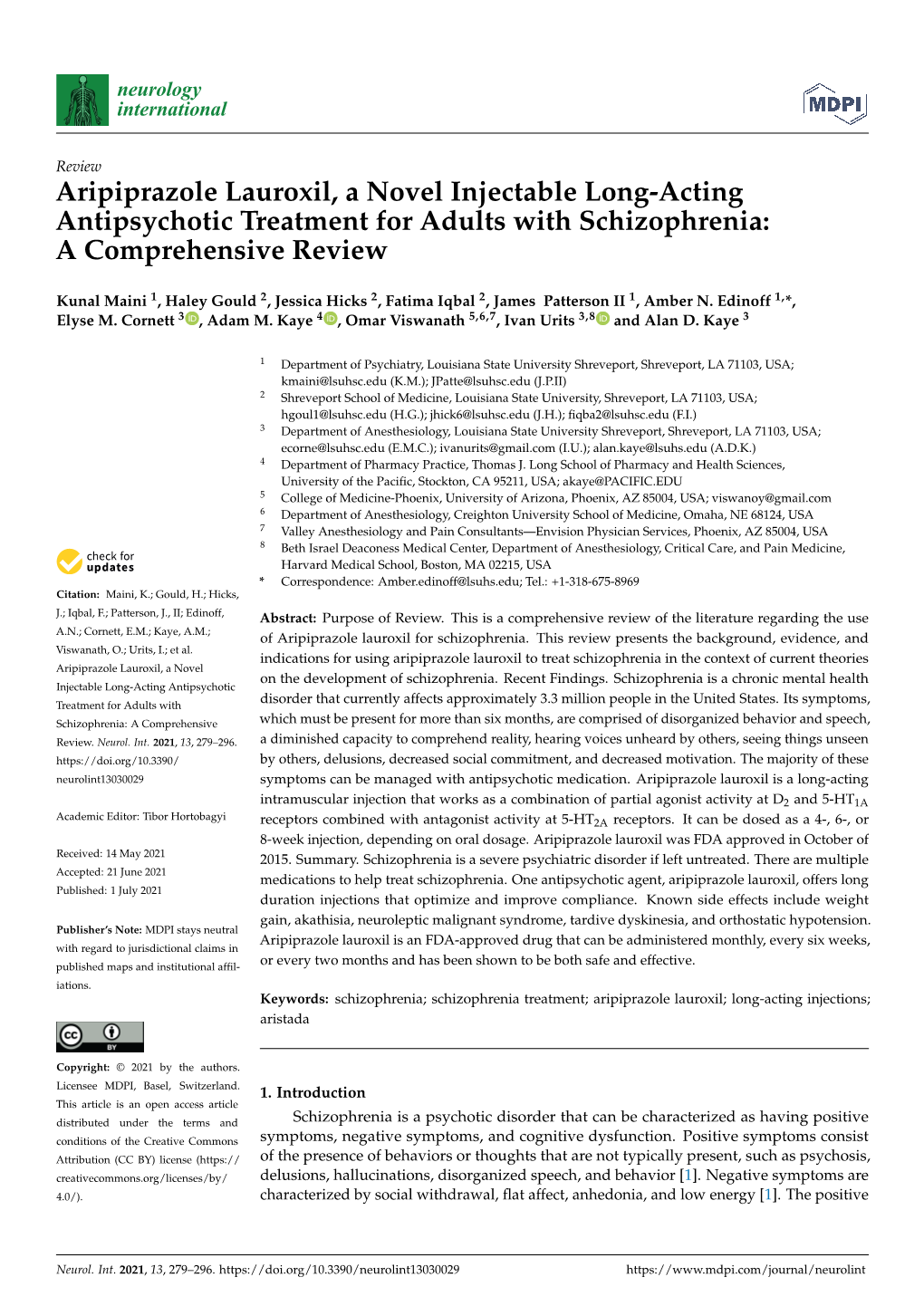 Aripiprazole Lauroxil, a Novel Injectable Long-Acting Antipsychotic Treatment for Adults with Schizophrenia: a Comprehensive Review