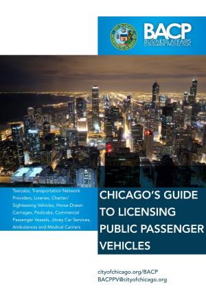 Chicago's Guide to Licensing Public Passenger Vehicles