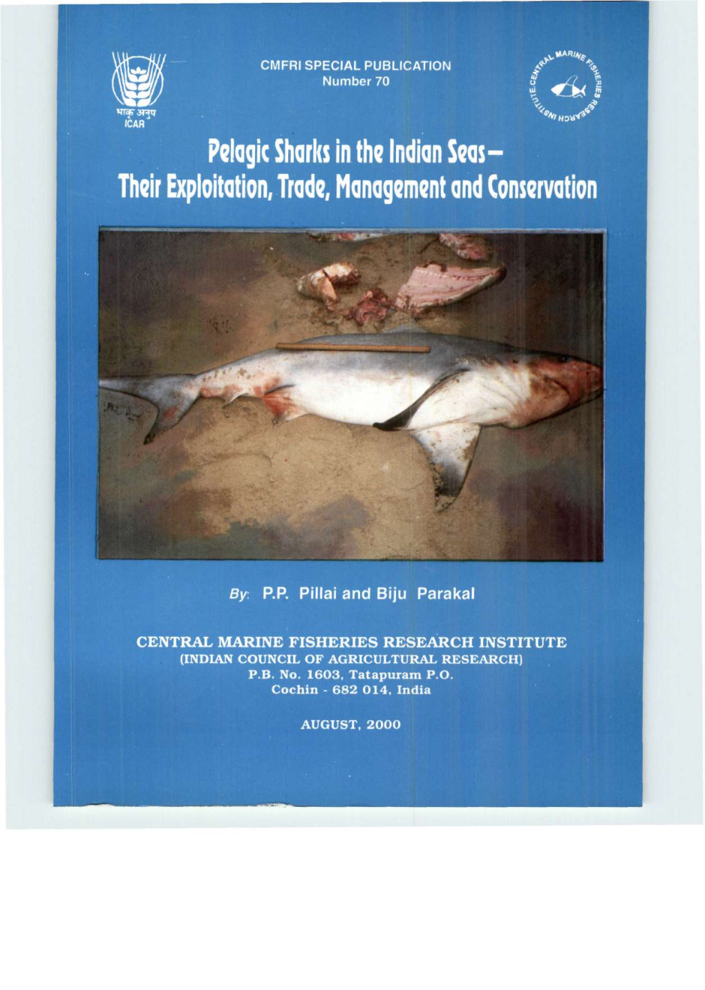 Pelagic Sharks in the Indian Seas- Their ^Ploitation, Trade, Management and Conservation