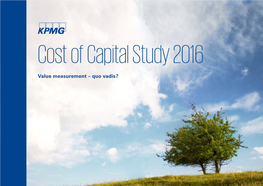 Cost of Capital Study 2016. Value Measurement