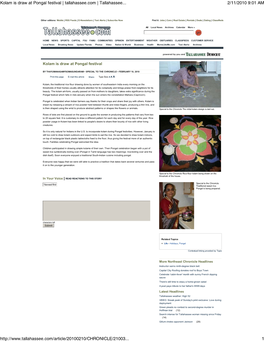 Kolam Is Draw at Pongal Festival | Tallahassee.Com | Tallahassee