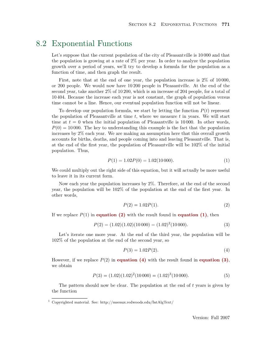 8.2 Exponential Functions 771