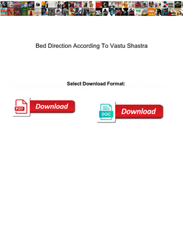 Bed Direction According to Vastu Shastra