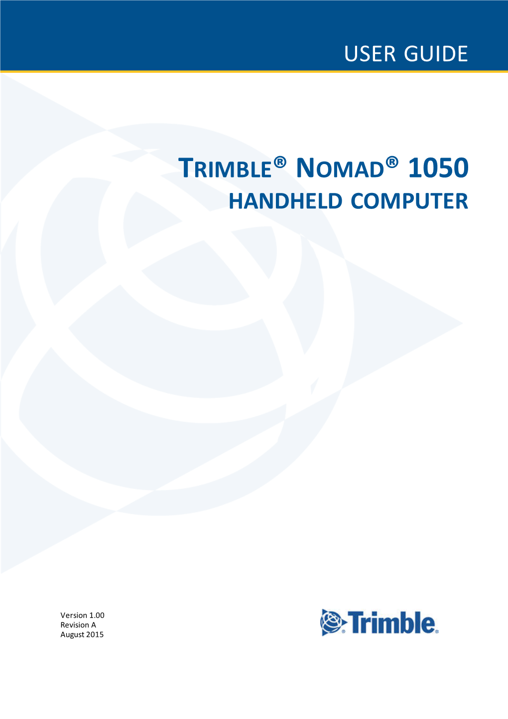 Trimble Nomad 1050 Handheld Computer User Guide