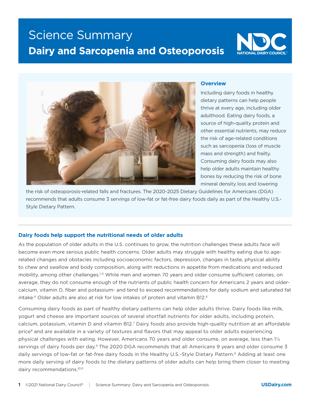 Science Summary Sarcopenia and Osteoporosis