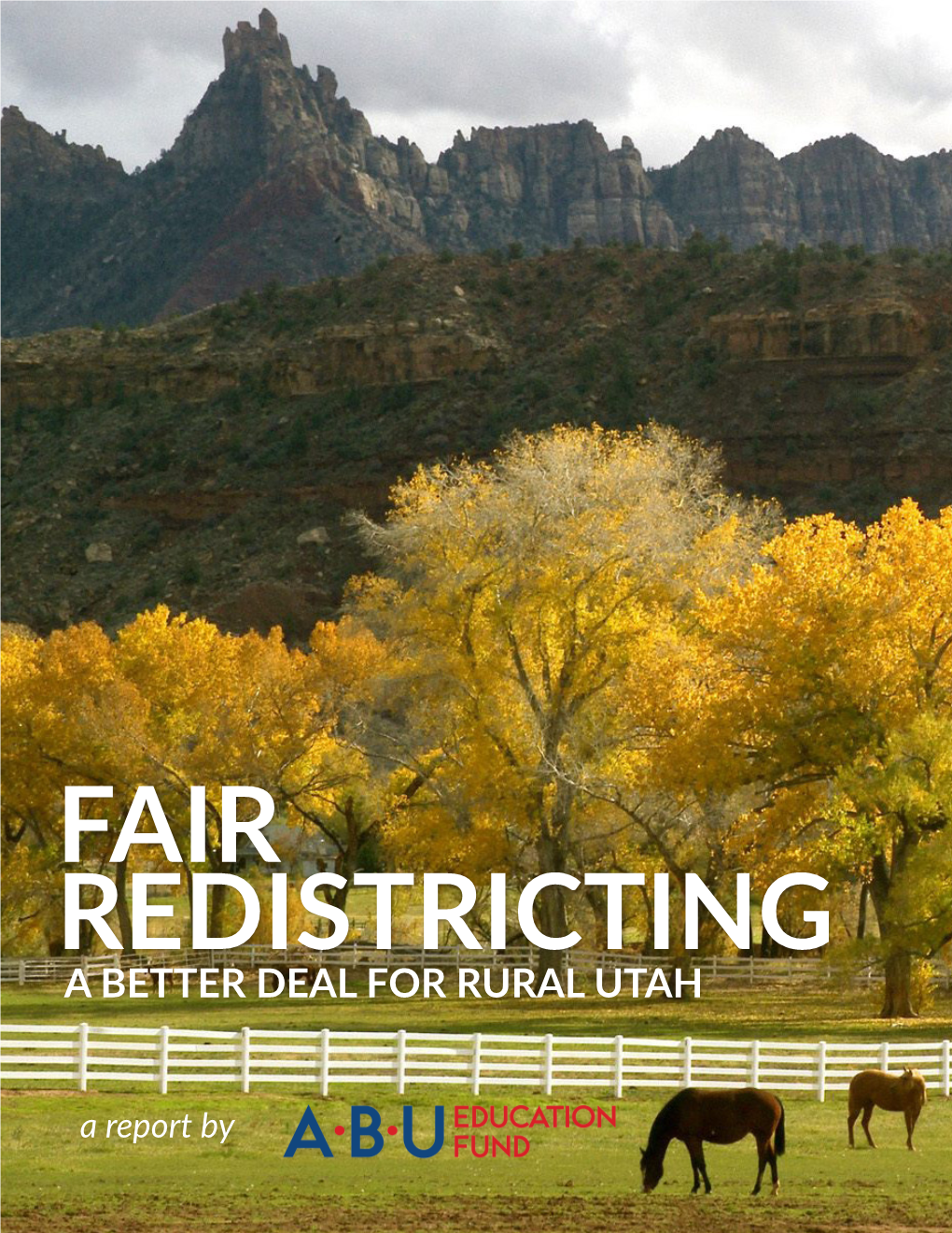 Fair Redistricting: a Better Deal for Rural Utah