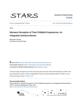 Womens Perception of Their Childbirth Expereinces: an Integrated Literature Review