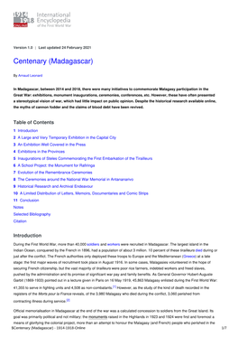 Centenary (Madagascar) | International Encyclopedia of The