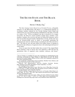 The Silver State and the Black Book