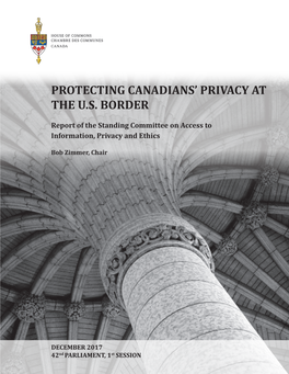 Protecting Canadians' Privacy at the U.S. Border