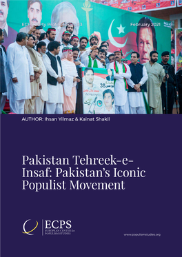 Pakistan Tehreek-E- Insaf: Pakistan’S Iconic Populist Movement
