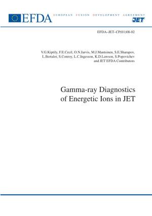 Gamma-Ray Diagnostics of Energetic Ions in JET