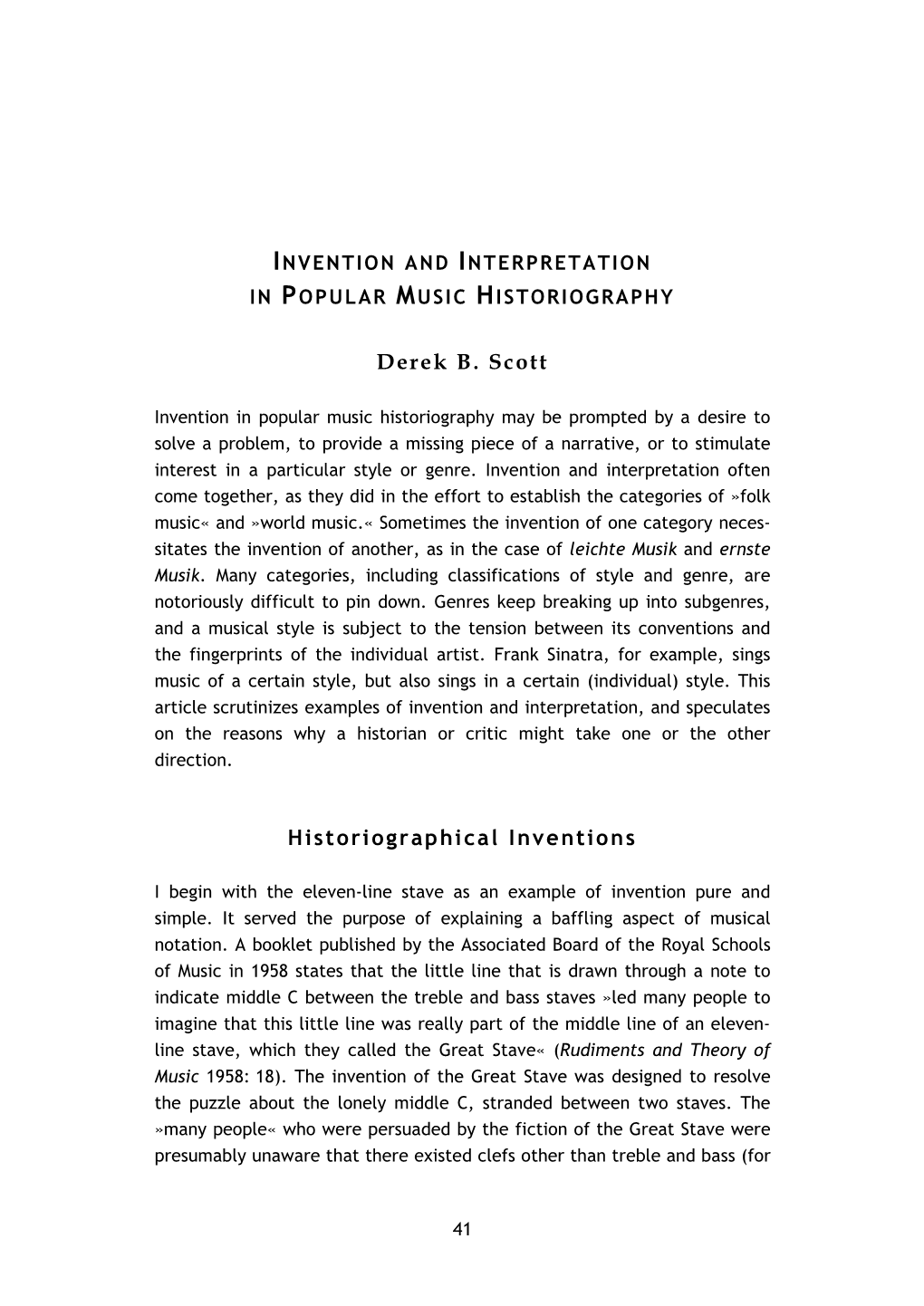 Popularmusikforschung40 04: Invention and Interpretation In