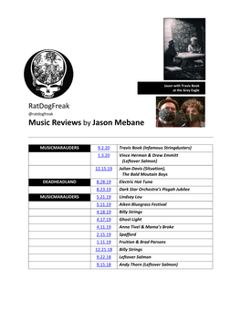 Music Reviews by Jason Mebane
