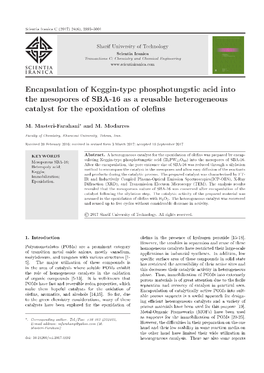 Encapsulation of Keggin-Type Phosphotungstic Acid Into the Mesopores of SBA-16 As a Reusable Heterogeneous Catalyst for the Epoxidation of Ole Ns