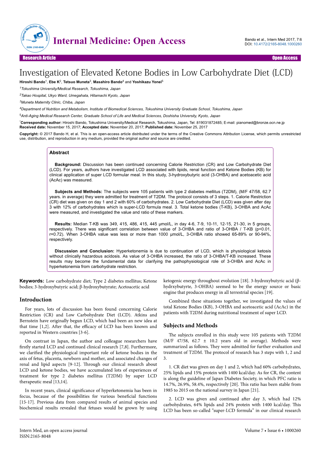 Investigation of Elevated Ketone Bodies In
