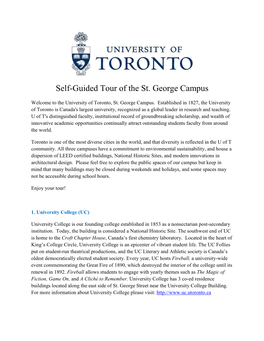 Self-Guided Tour of the St. George Campus