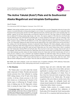 Plate and Its Southcentral Alaska Megathrust and Intraplate Earthquakes