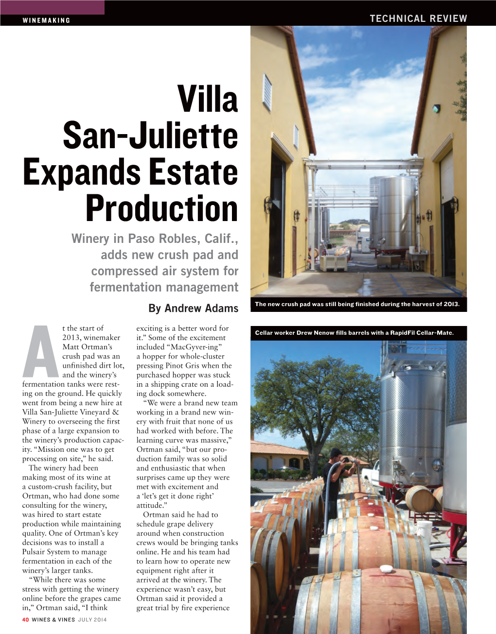 Villa San-Juliette Expands Estate Production