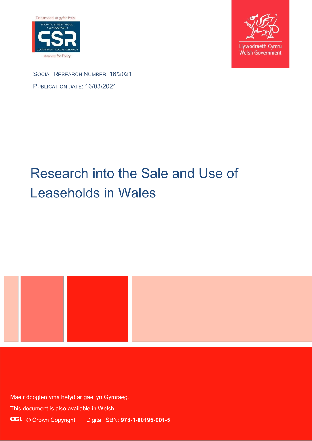 Research Into the Sale and Use of Leaseholds in Wales Subtitle