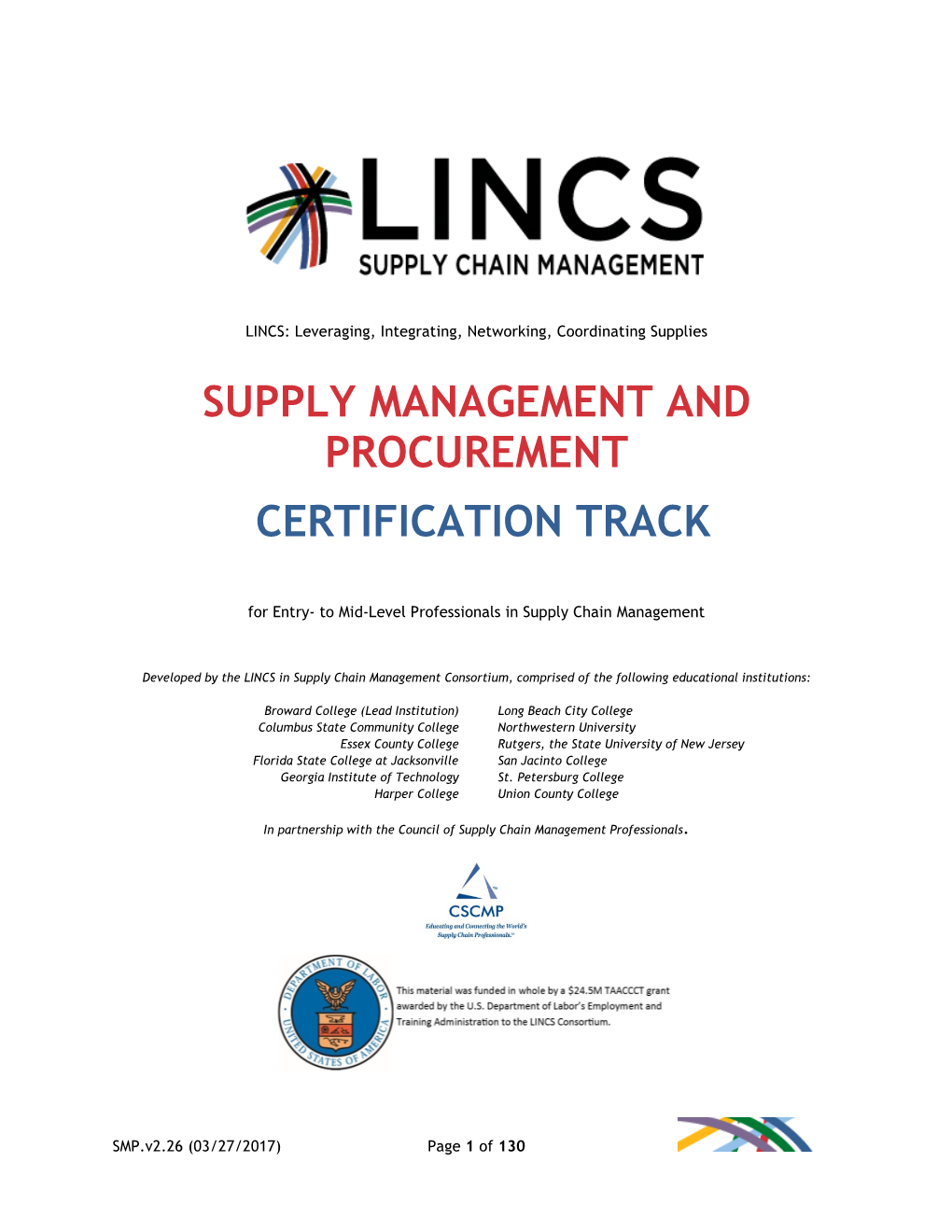 Supply Management and Procurement Certification Track