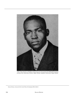 Arthur Allen Fletcher As a Washburn University Senior. Portrait from The