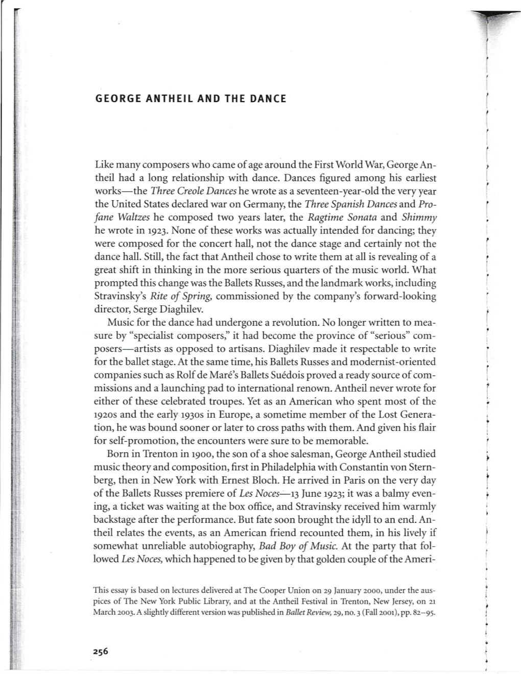 George Antheil and the Dance (2005).Pdf