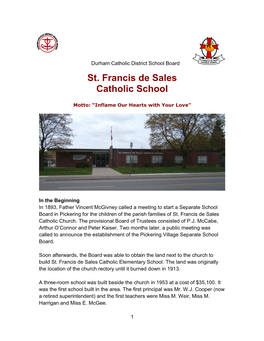 St. Francis De Sales Catholic School